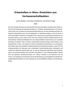Cover des Projektberichts