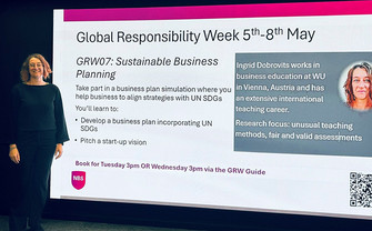 Ingrid Dobrovits an der Nottingham Business School im Mai 2026