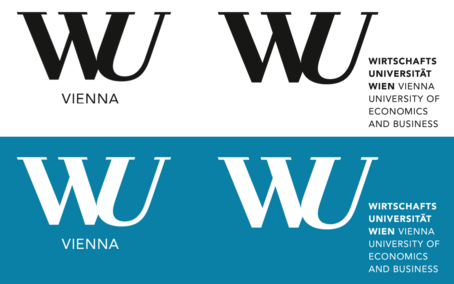 Ein Bild mit den beiden WU-Logos