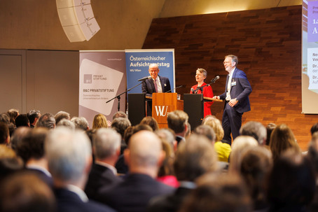 Wolfgang Leitner, Susanne Kalss & Joachim Schönbeck am AR Tag