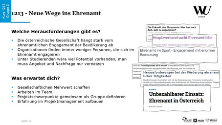 Neue Wege ins Ehrenamt