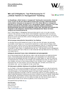 WU Platzierung in FT Ranking 2024