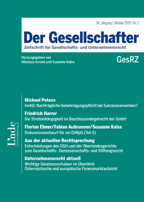 Cover GesRZ Ausgabe 5 2025