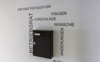 Briefkasten des Bestriebsrats für Vorschläge, Anregungen und Wünsche