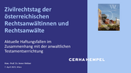 Aktuelle Haftungsfallen im Zusammenhang mit der anwaltlichen Testamentserrichtung
