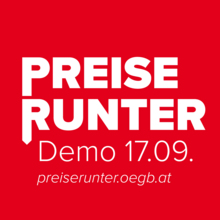 Ankündigung "Preis runter"-Demo 