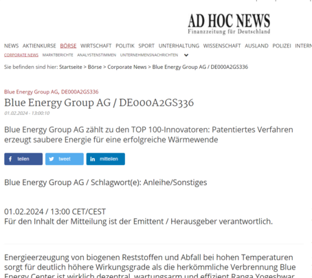 Top 100 Blue Energy Group Franke