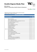 Double degree study plan Queen's to WU Vienna