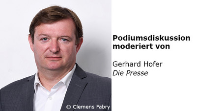 Podiumsdiskussion moderiert von Gerhard Hofer