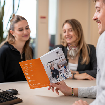Students at IO Front Office