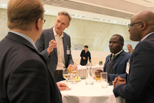 Participants during evening reception