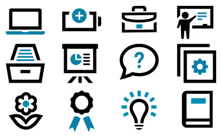 Beispielhafte Icons, die an der WU verwendet werden