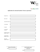 Application for external bachelor thesis supervision