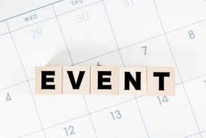 "event" word written on cubes