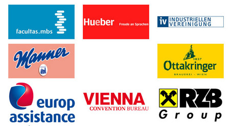 We proudly present our sponsors facultas.mbs, hueber, industriellenvereinigung, manner, ottakringer, europ assistance, vienna convention bureau, and rzb group.