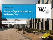 Areas of specialisation WS2019/20