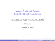 Money, Credit & Finance