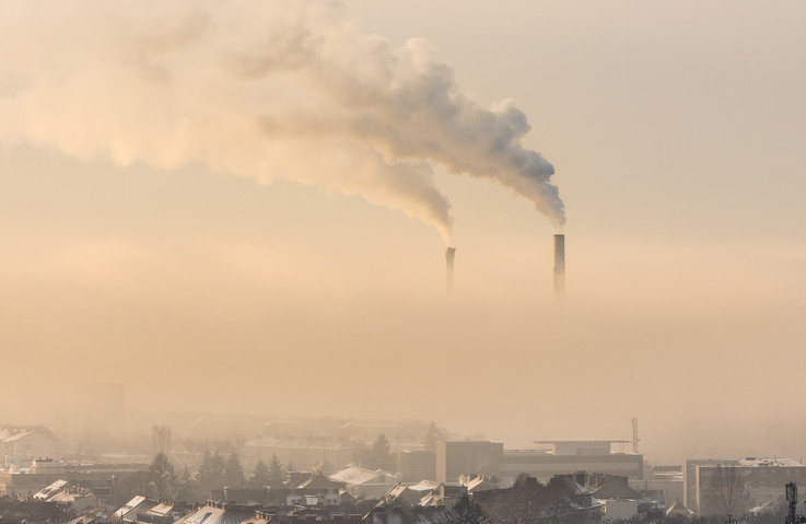 Foto von einem Industriegebiet