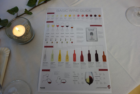 Basic Wine Guide auf einem Blatt Papier