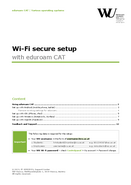 Secure Wi-Fi setup with eduroam CAT