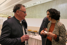 Participants during evening reception