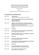 Agenda of the WU Research Group Meeting