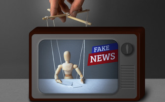 Fake News auf dem Laptop