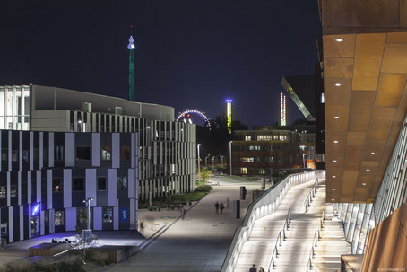 View of WU Campus at night