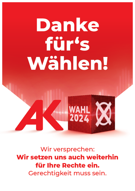 Bild Danke an der Teilnahme bei der AK Wahl