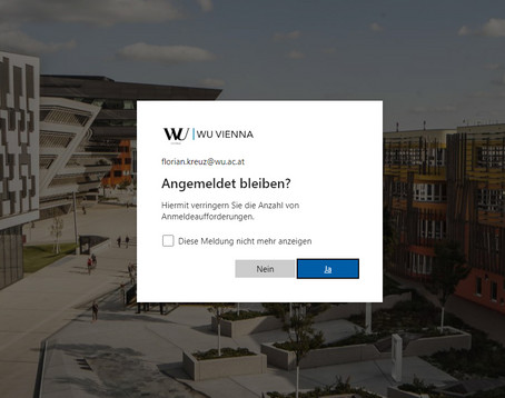 Anmeldeoption wählen