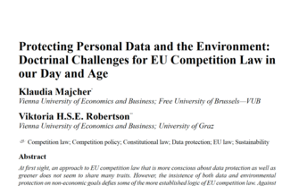Kartellrechtsdogmatik, Daten und Umweltschutz