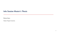 Master's Thesis Info Session 2025