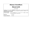 Musterklausur GK Steuerrecht SS25 Haupttermin