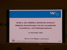 KSW Informationsabend Univ.-Prof.MMag.Dr. Josef Schuch