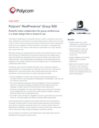 Polycom Group 500 Datasheet