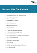 Bucket List for Vienna 