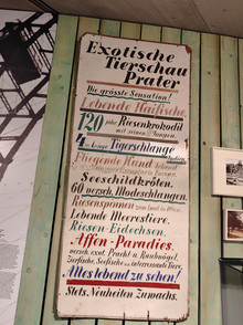Blechtafel Tierschau