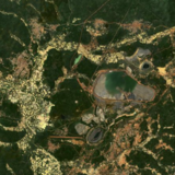 Satellitenbild einer Mine.
