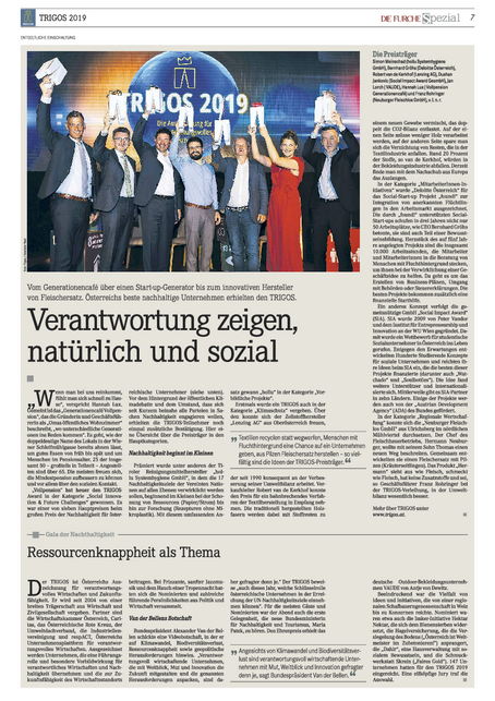 Zeitschrift Ausschnitt (Die Furche, 19.Juni 2019)