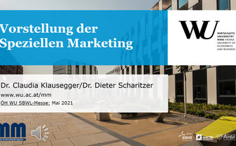 [Translate to English:] erste Folie der ppt "Vorstellung der SBWL Marketing"