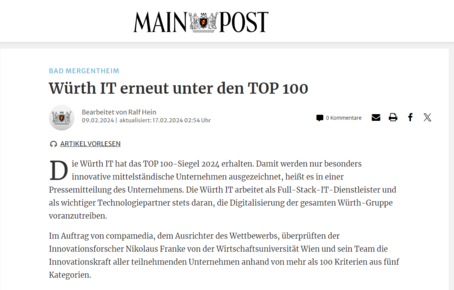 Top 100 Würth IT Franke