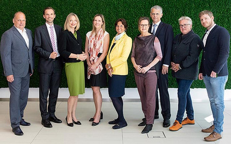 Christine Catasta (Vorsitzende des Aufsichtsrats), Edeltraud Stiftinger (Geschäftsführerin Austria Wirtschaftsservice), Martin Holzinger (Direktor der Österreichischen Beteiligungs-AG), Elisabeth Gruber (Präsidialsektion Finanzministerium), Claudia Brey (Geschäftsführerin ÖBB-Immobilienmanagement GmbH), André Martinuzzi (WU Wien) Foto Copyright: Anna Rauchenberger 