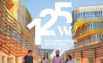 Internationale Studierende auf dem Campus WU