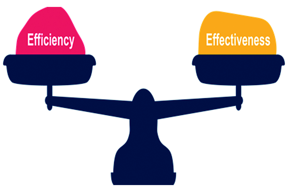 [Translate to English:] effectiveness and efficiency balance 