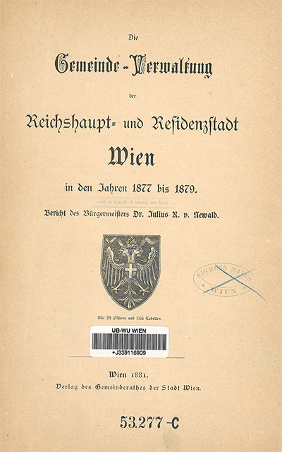 Restitutionsbuch von Julius von Newald von 1881 aus dem Bestand der Universitätsbibliothek