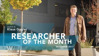 Video Klaus Gugler - Researcher of the Month - Dezember 2017